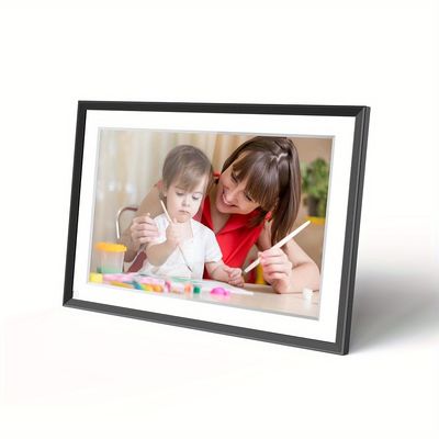 Quadro fotográfico digital com ecrã de toque Sensor de movimento automático de rotação Ecrã meteorológico