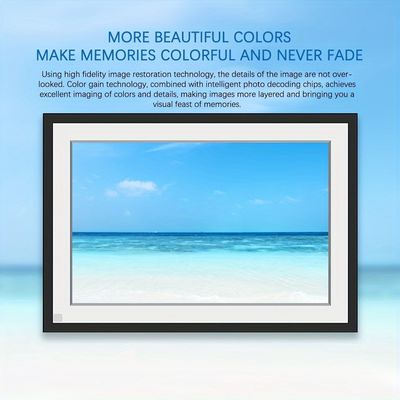Quadro fotográfico digital com ecrã de toque Sensor de movimento automático de rotação Ecrã meteorológico