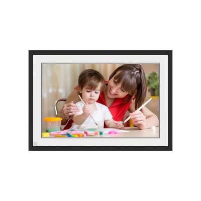 Quadro fotográfico digital com ecrã de toque Sensor de movimento automático de rotação Ecrã meteorológico